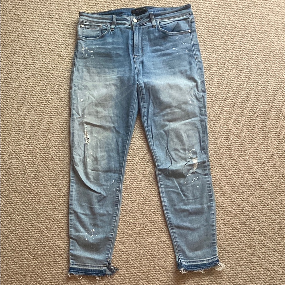 Sanctuary Blue Skinny Jeans Distressed Denim